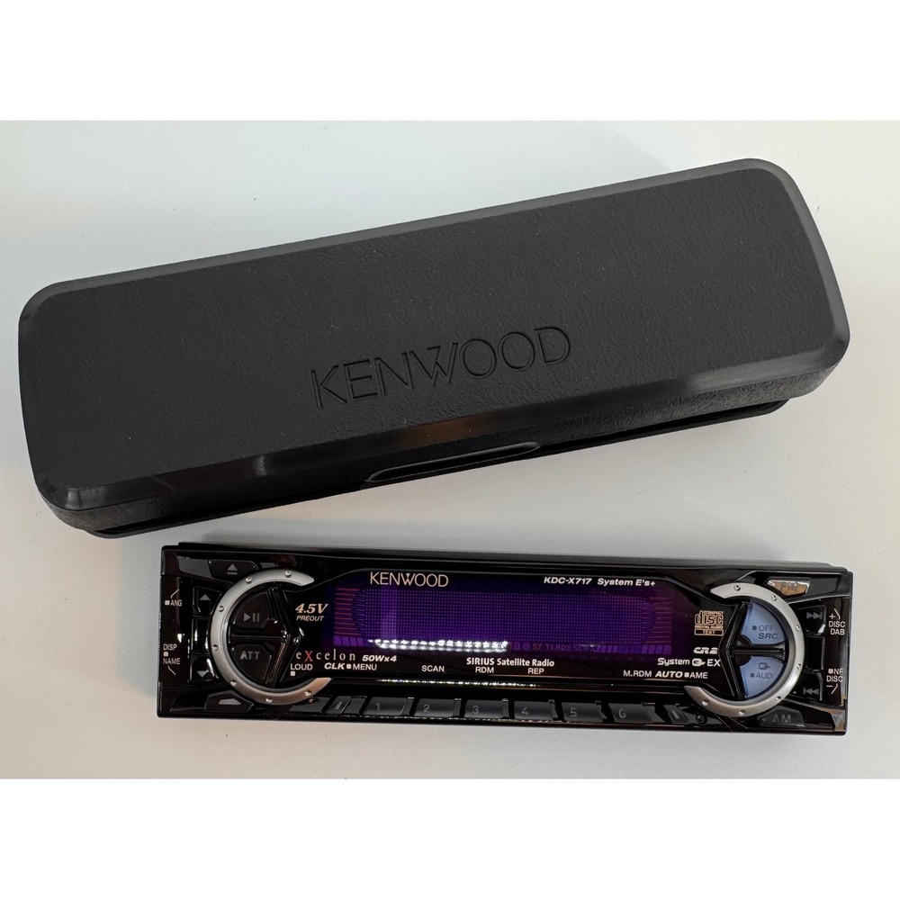Kenwood eXcelon KDC-X717 Car Stereo Faceplate 50Wx4 4.5V Preout with Case
